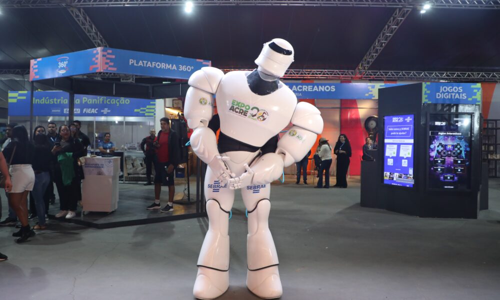 Robô Interativo: Atração Inovadora no Espaço Sebrae durante a Expoacre 2025 Imagem do artigo