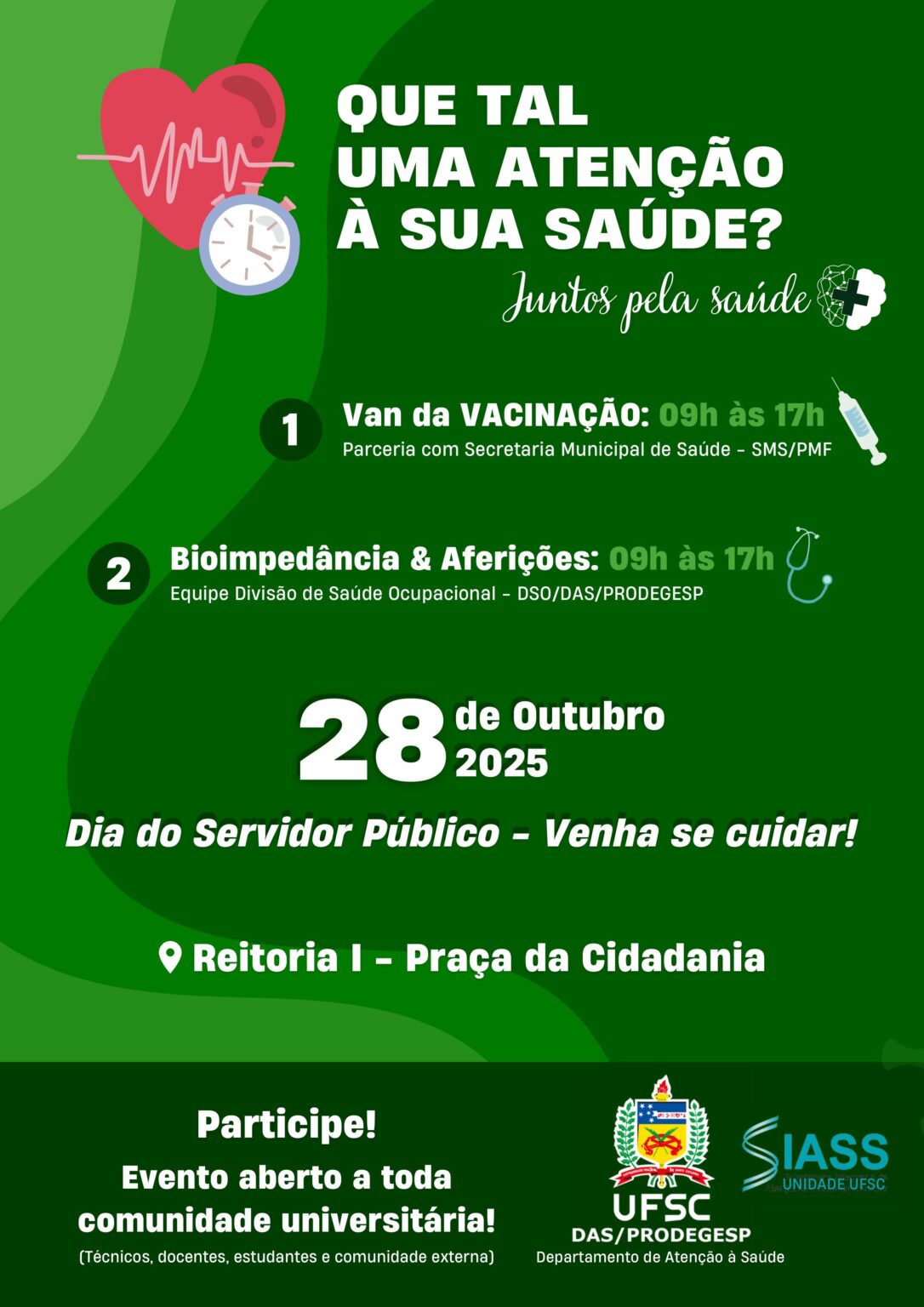 UFSC Celebra o Dia do Servidor com Ação de Vacinação e Cuidados de Saúde Imagem do artigo