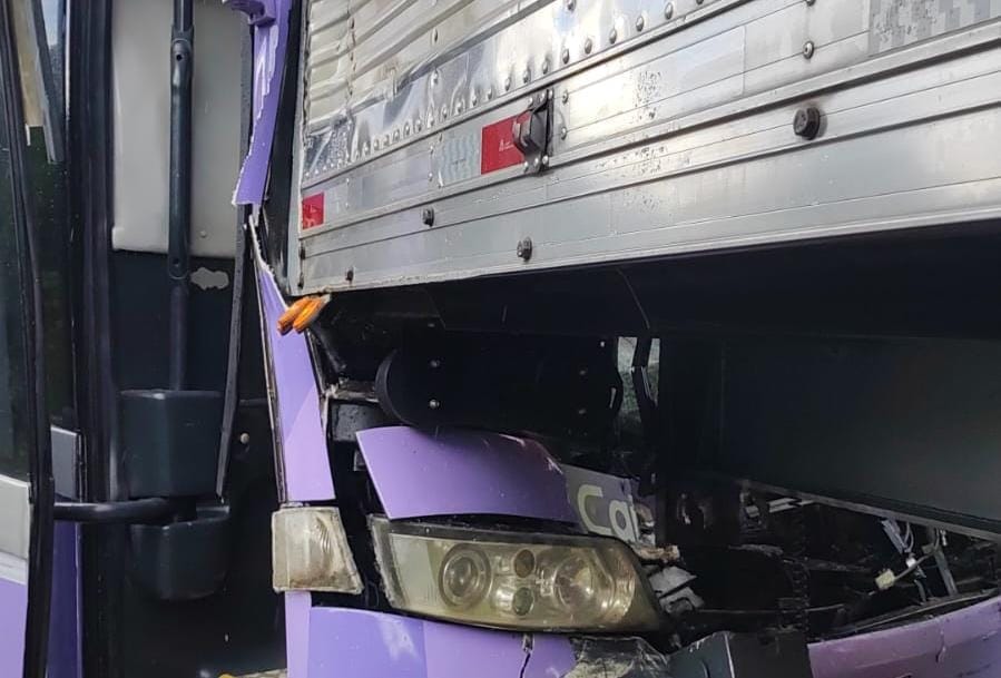 Acidente Envolvendo Ônibus de Turismo e Caminhões na BR-101; Assista ao Vídeo! Acidente Envolvendo Ônibus de Turismo e Caminhões na BR-101; Assista ao Vídeo!