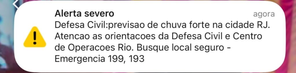 Chuva Forte no RJ: Capital entra em Estágio 2 e Defesa Civil emite Alerta