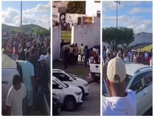 Protesto de Produtores de Cacau em Gandu: Governador Foge do Estádio Protesto de Produtores de Cacau em Gandu: Governador Foge do Estádio