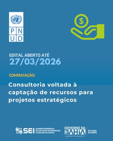 SEI e PNUD Lançam Seleção para Consultoria em Captação de Recursos