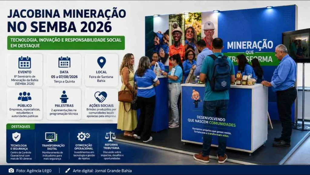 Jacobina Mineração destaca inovação tecnológica e impacto social no SEMBA 2026