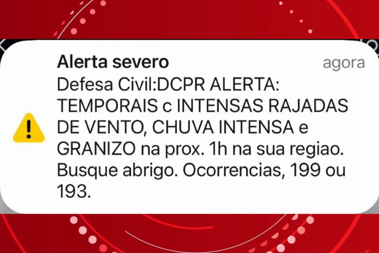 Alerta Sonoro Inédito da Defesa Civil em Curitiba: Risco de Tempestade Alerta Sonoro Inédito da Defesa Civil em Curitiba: Risco de Tempestade