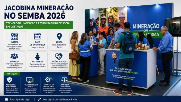 Jacobina Mineração destaca inovação tecnológica e impacto social no SEMBA 2026