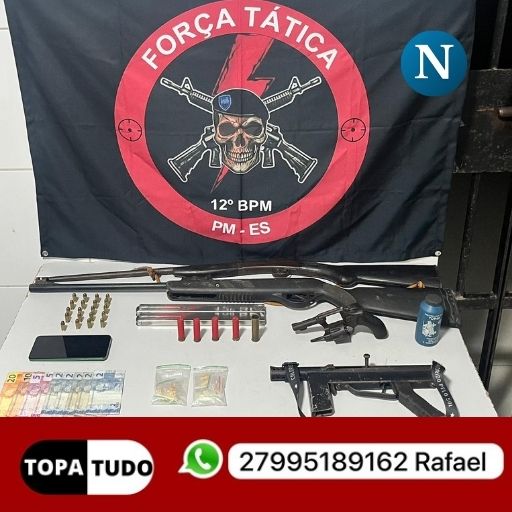 Operação da Força Tática em Linhares: Detenção de Jovens e Arsenal Pesado de Facções Criminosas Operação da Força Tática em Linhares: Detenção de Jovens e Arsenal Pesado de Facções Criminosas