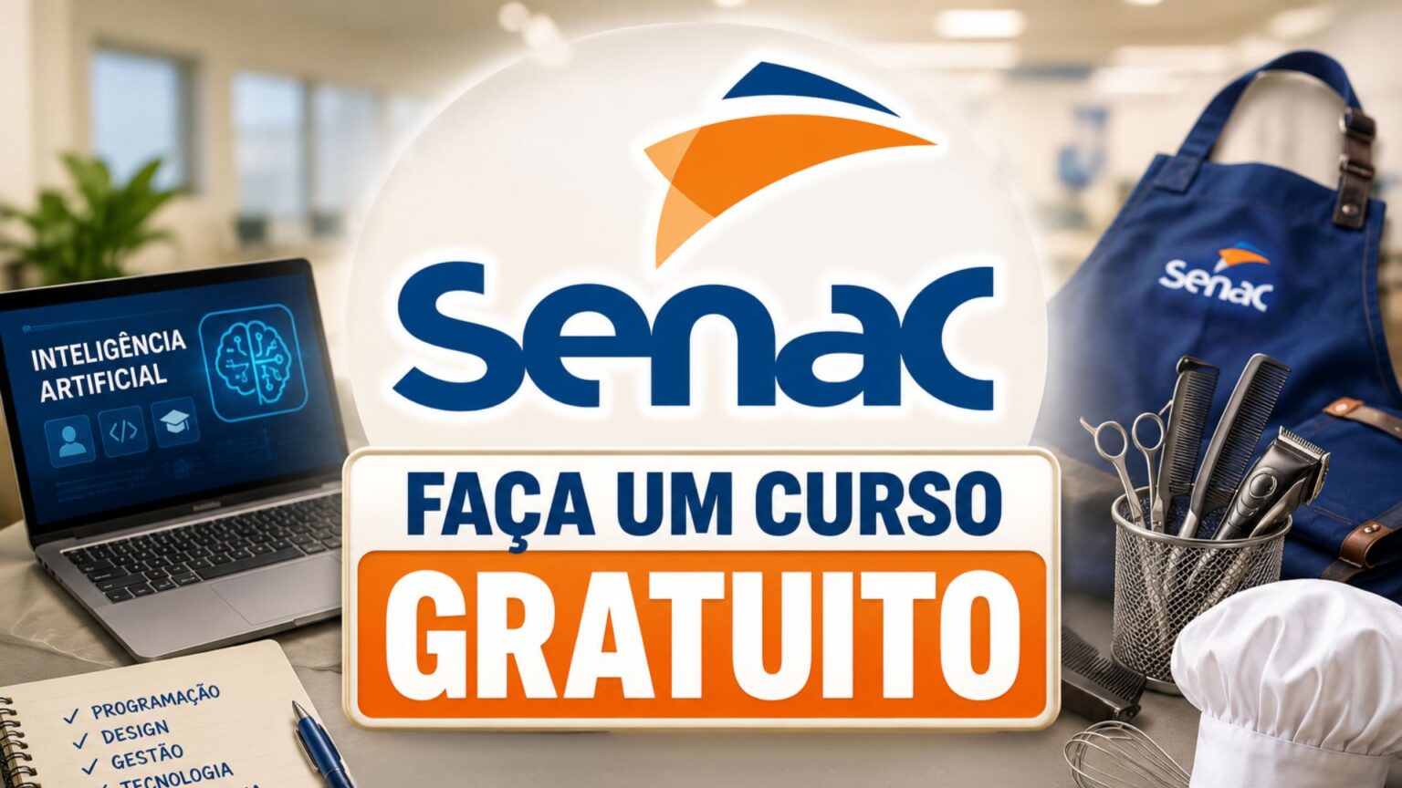 Curso Gratuito no Senac: 3 Mil Vagas para Capacitações em Tecnologia e Beleza