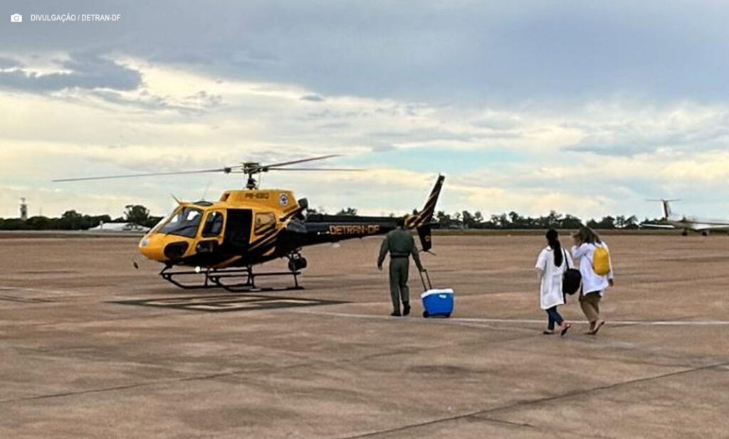 Transporte Aéreo de Coração para Transplante é Realizado pelo Detran-DF em Brasília Transporte Aéreo de Coração para Transplante é Realizado pelo Detran-DF em Brasília