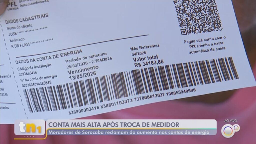 Morador de Sorocaba Recebe Conta de Luz de R$ 34 Mil; CPFL Reconhece Problema e Promete Revisão Morador de Sorocaba Recebe Conta de Luz de R$ 34 Mil; CPFL Reconhece Problema e Promete Revisão