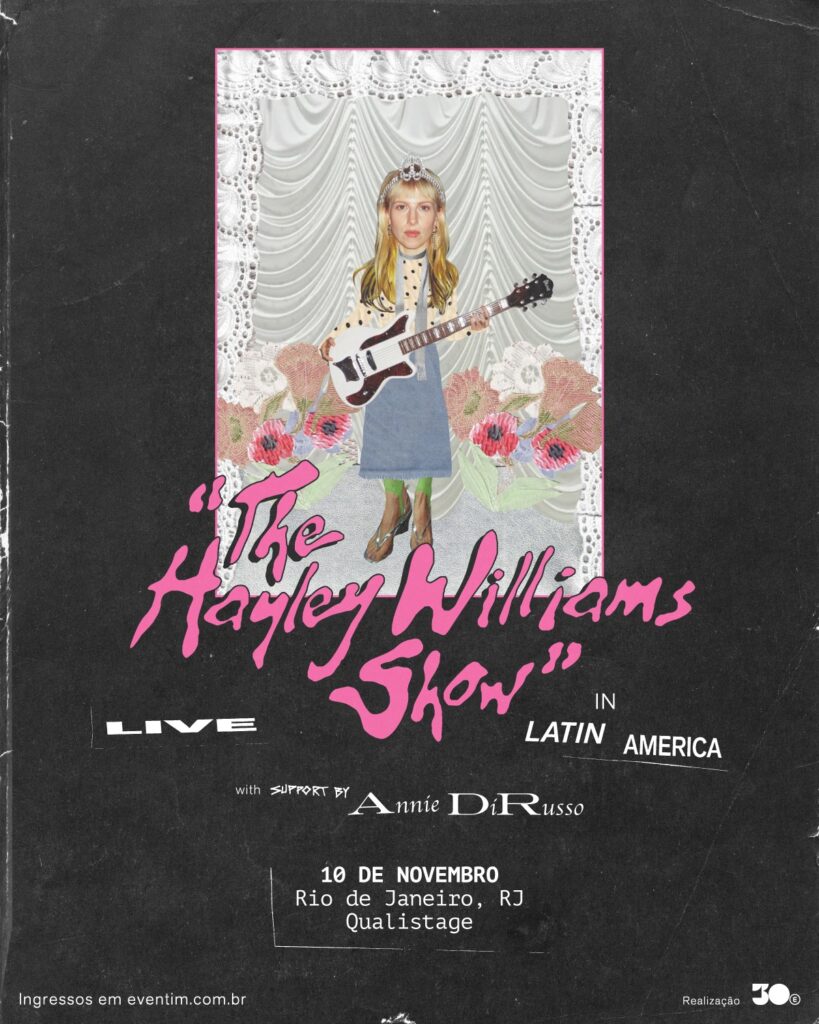 Hayley Williams Anuncia Show Imperdível no Rio de Janeiro! Hayley Williams Anuncia Show Imperdível no Rio de Janeiro!