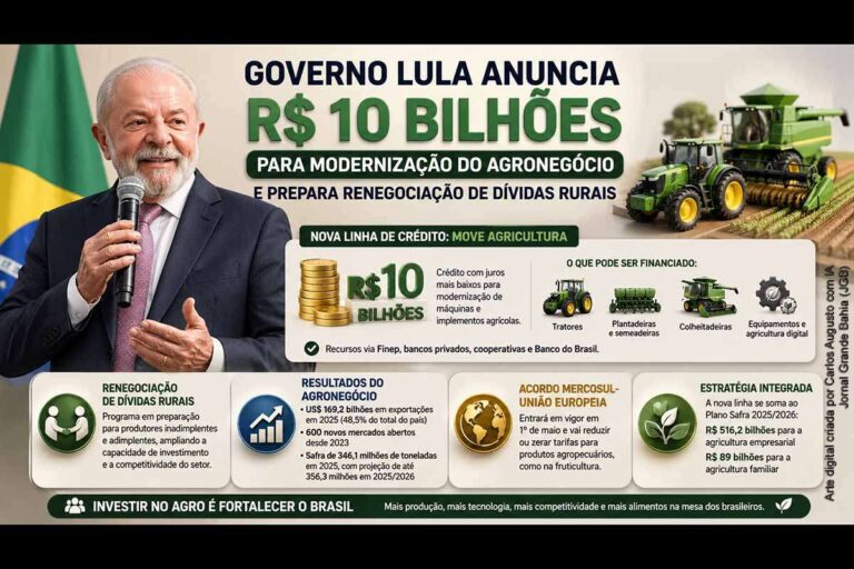 Governo Lula Destina R$ 10 Bilhões para Modernização do Agronegócio e Renegociação de Dívidas Rurais Governo Lula Destina R$ 10 Bilhões para Modernização do Agronegócio e Renegociação de Dívidas Rurais