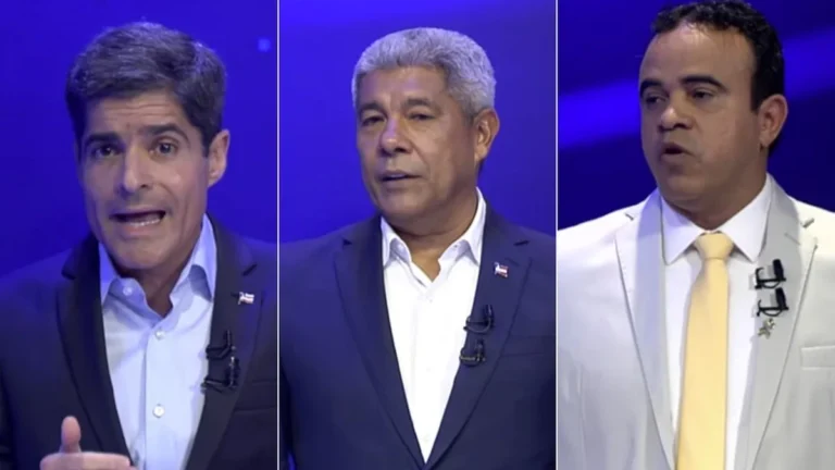 Debate na Bahia reúne Jerônimo Rodrigues, ACM Neto e Ronaldo Mansur com confrontos diretos Debate na Bahia reúne Jerônimo Rodrigues, ACM Neto e Ronaldo Mansur com confrontos diretos