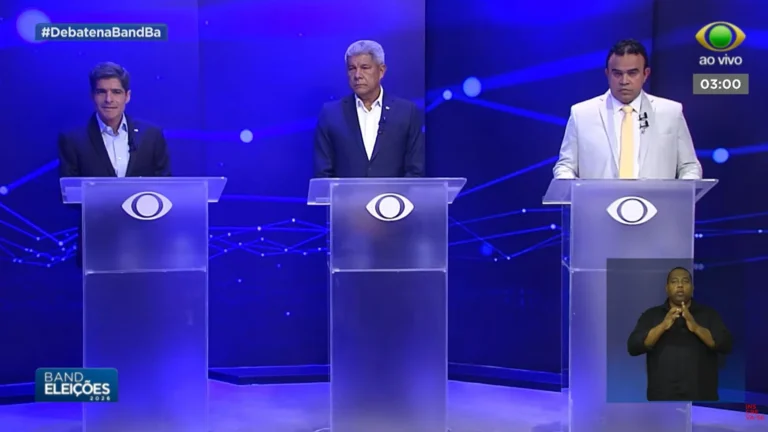 Debate eleitoral na Bahia destaca saúde, educação e segurança com trocas intensas entre candidatos Debate eleitoral na Bahia destaca saúde, educação e segurança com trocas intensas entre candidatos